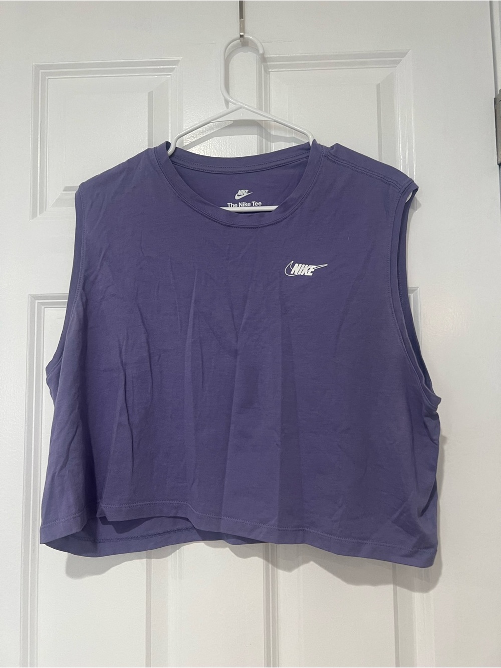 Nike Purple Crop tank top Tee shirt Sleeveless Casual Top XL
